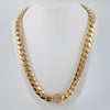 Cadena barbada cubana oro 18k 750 65cm