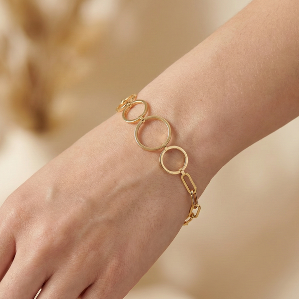 Pulsera aros oro 18k 750