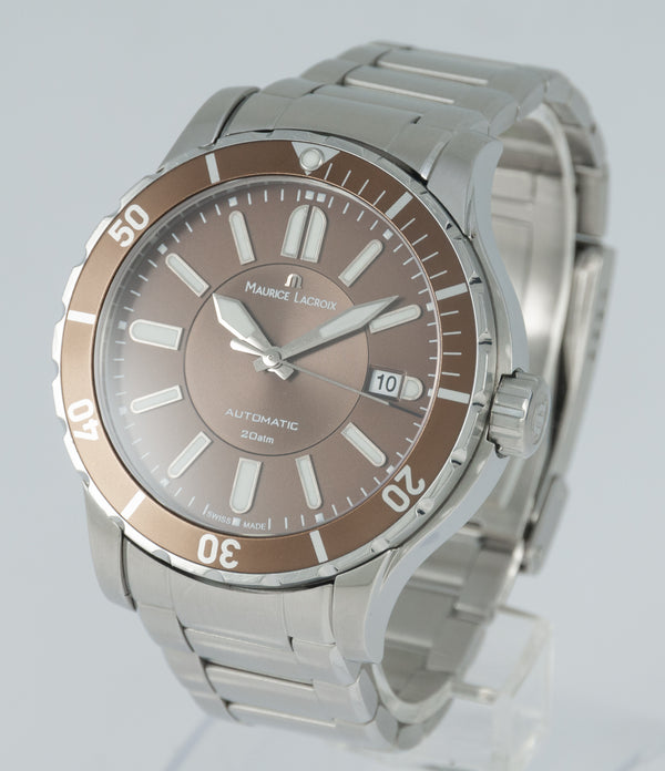 Maurice Lacroix Miros Diver Automatic Brown Steel Ref: MI6028