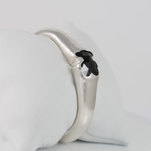 Pulsera esclava Tous en plata 925 con oso en ónix Icon