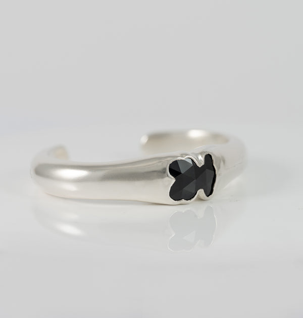 Pulsera esclava Tous en plata 925 con oso en ónix Icon