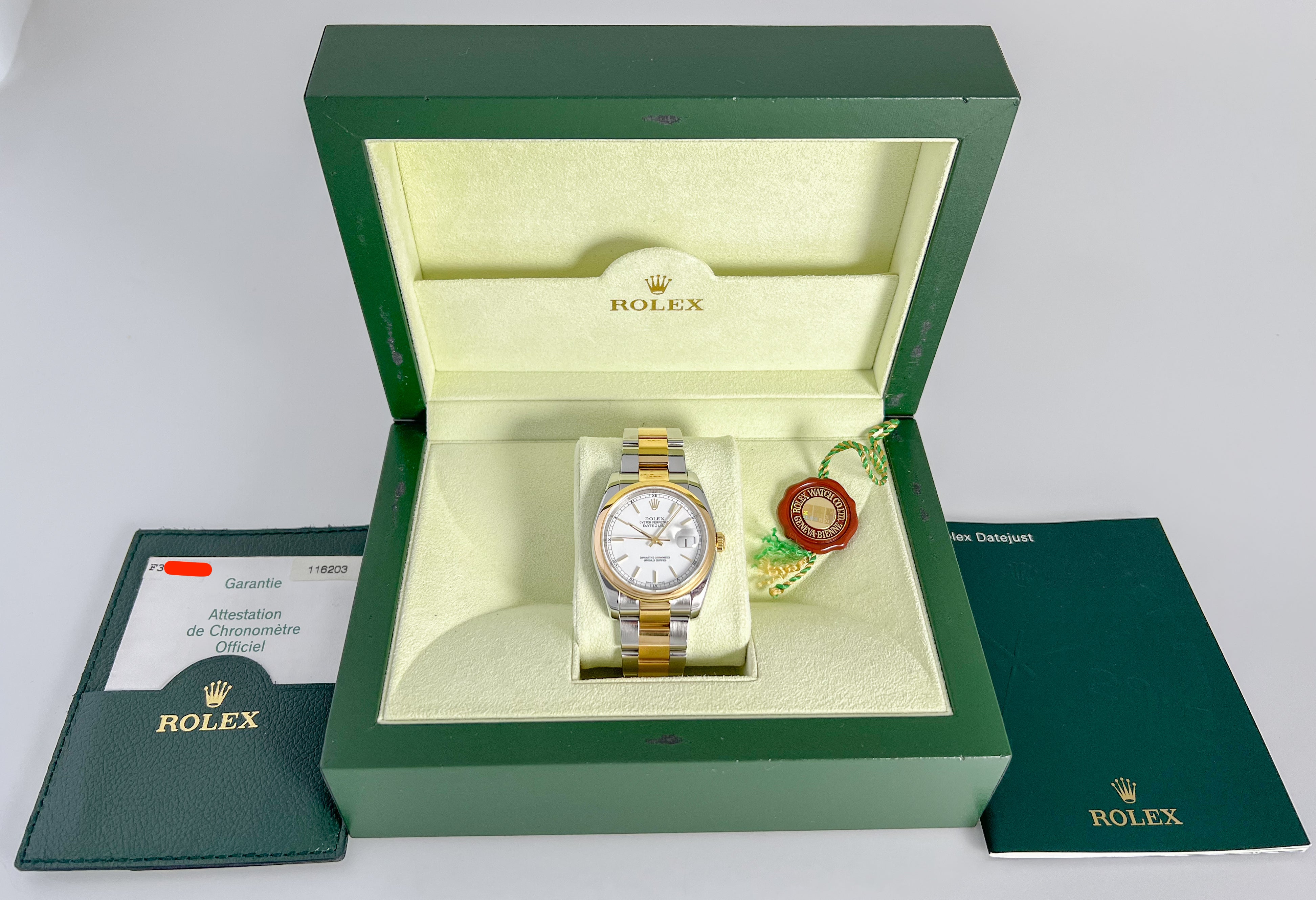 Rolex Datejust 36 Steel and Yellow Gold Ref: 116203 
