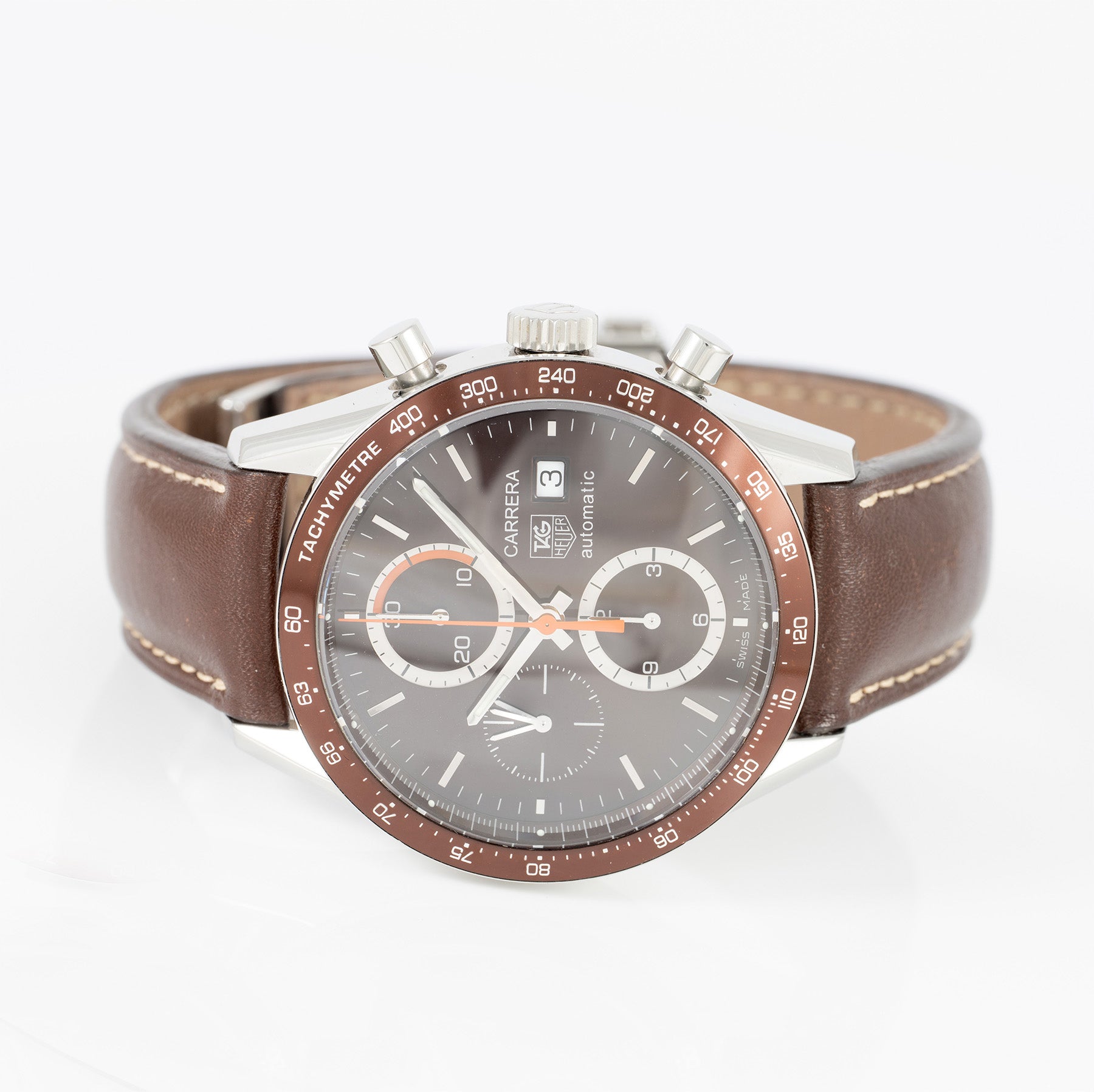 Tag Heuer Carrera Chronograph Brown Dial Ref: CV2013-2
