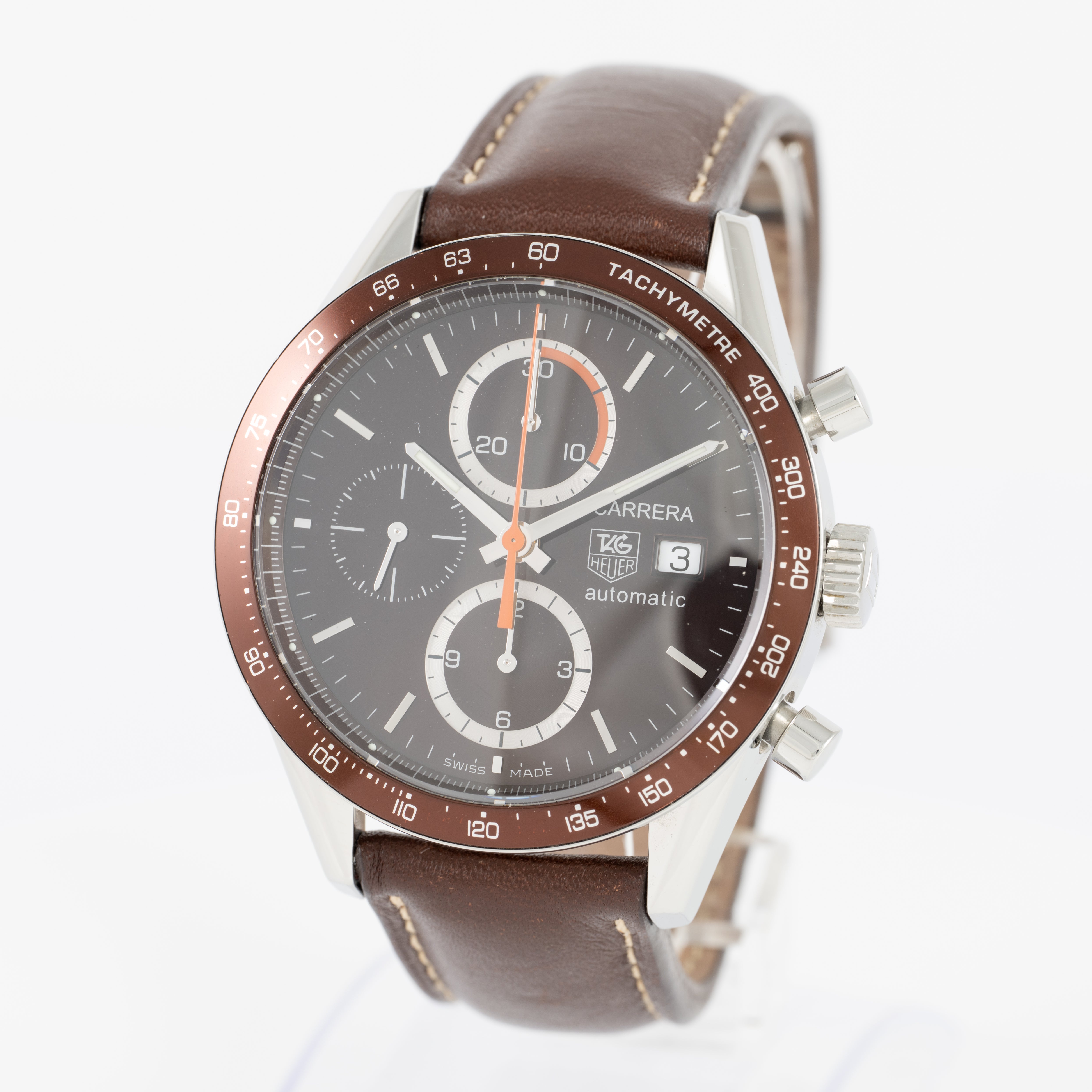 Tag Heuer Carrera Chronograph Brown Dial Ref: CV2013-2
