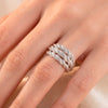 Anillo Aristocrazy de plata 925 triple con relieve