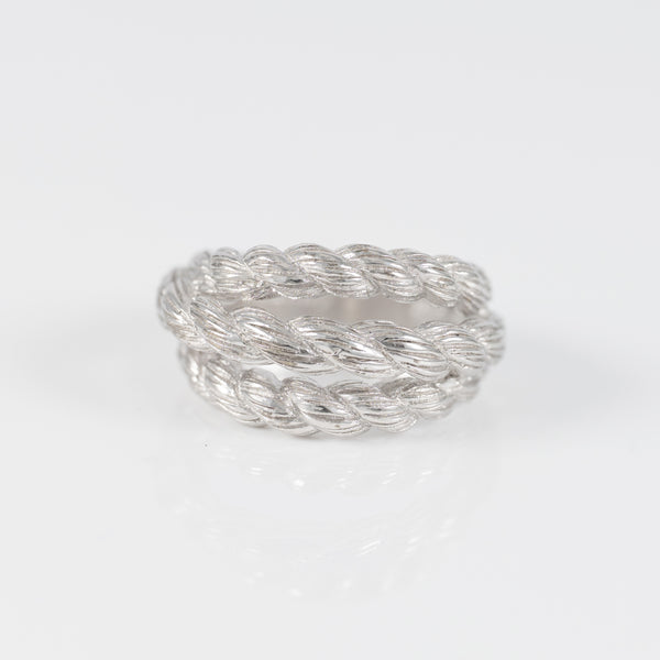 Anillo Aristocrazy de plata 925 triple con relieve