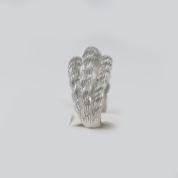 Anillo Aristocrazy de plata 925 triple con relieve