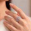 Anillo Aristocrazy de plata 925 triple con relieve
