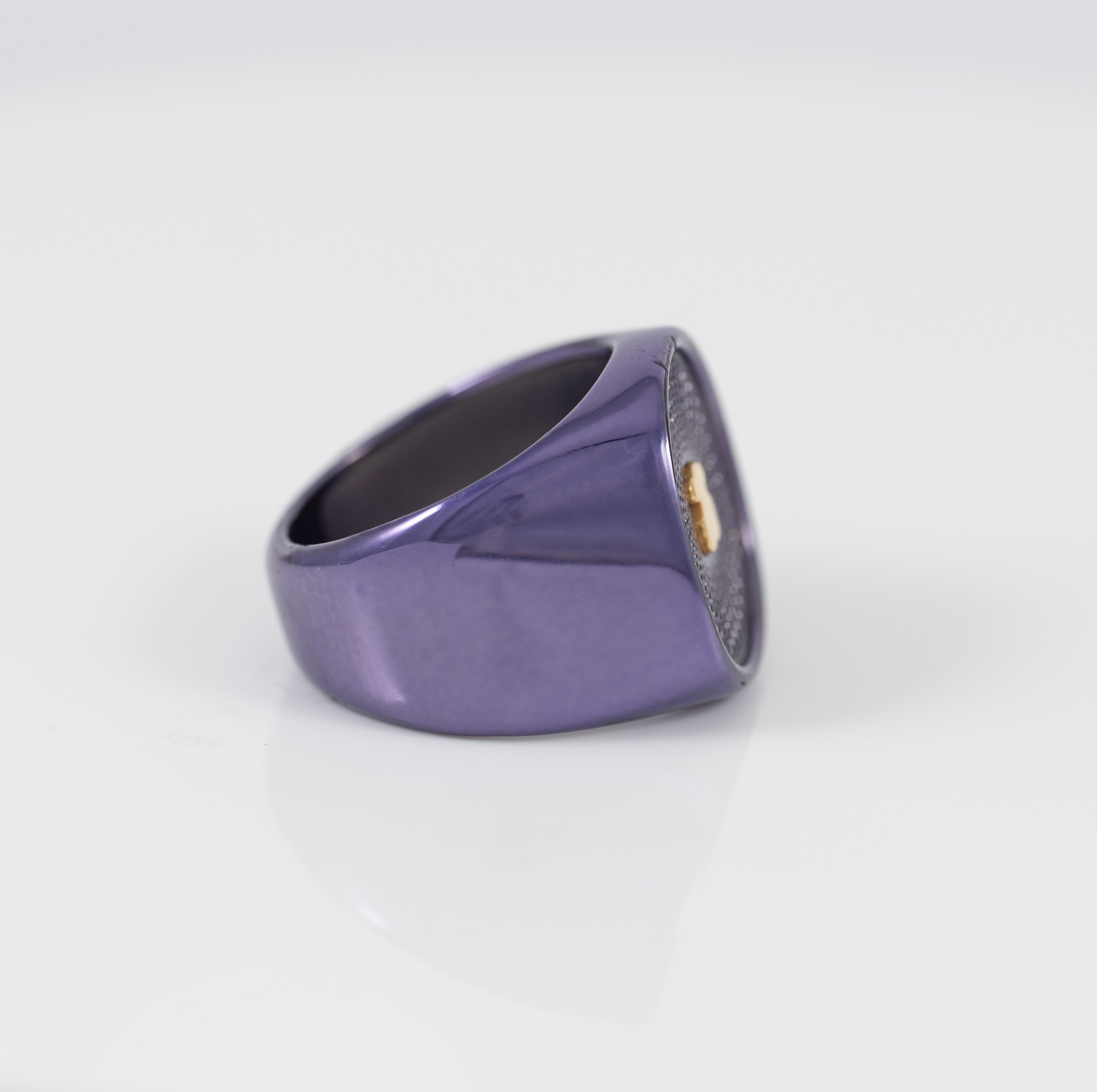 Anillo Tous Sello de plata en color malva Oursin