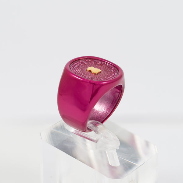 Anillo Tous en plata 925 color fucsia Oursin