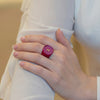Anillo Tous en plata 925 color fucsia Oursin