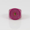 Anillo Tous en plata 925 color fucsia Oursin