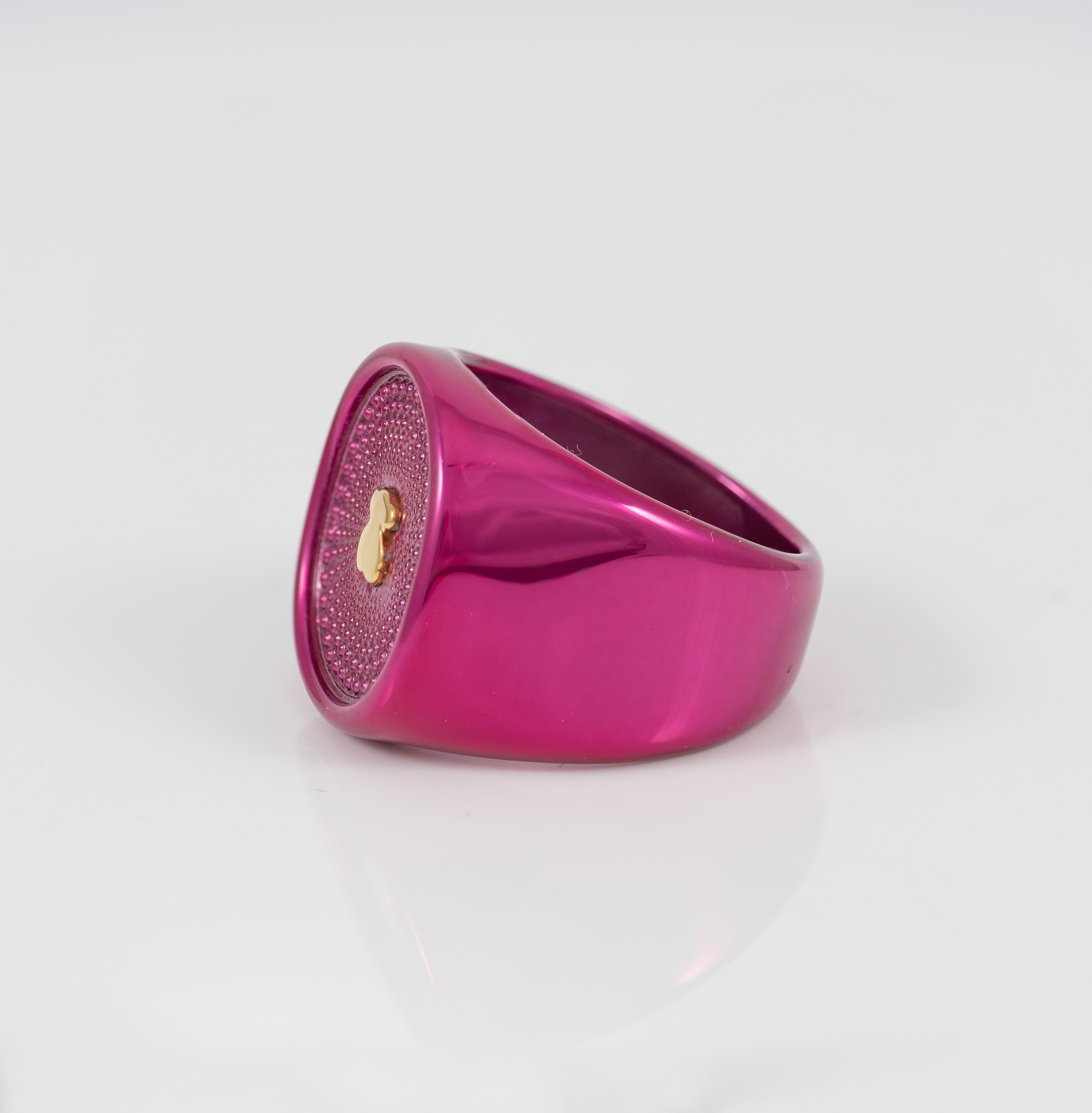 Anillo Tous en plata 925 color fucsia Oursin