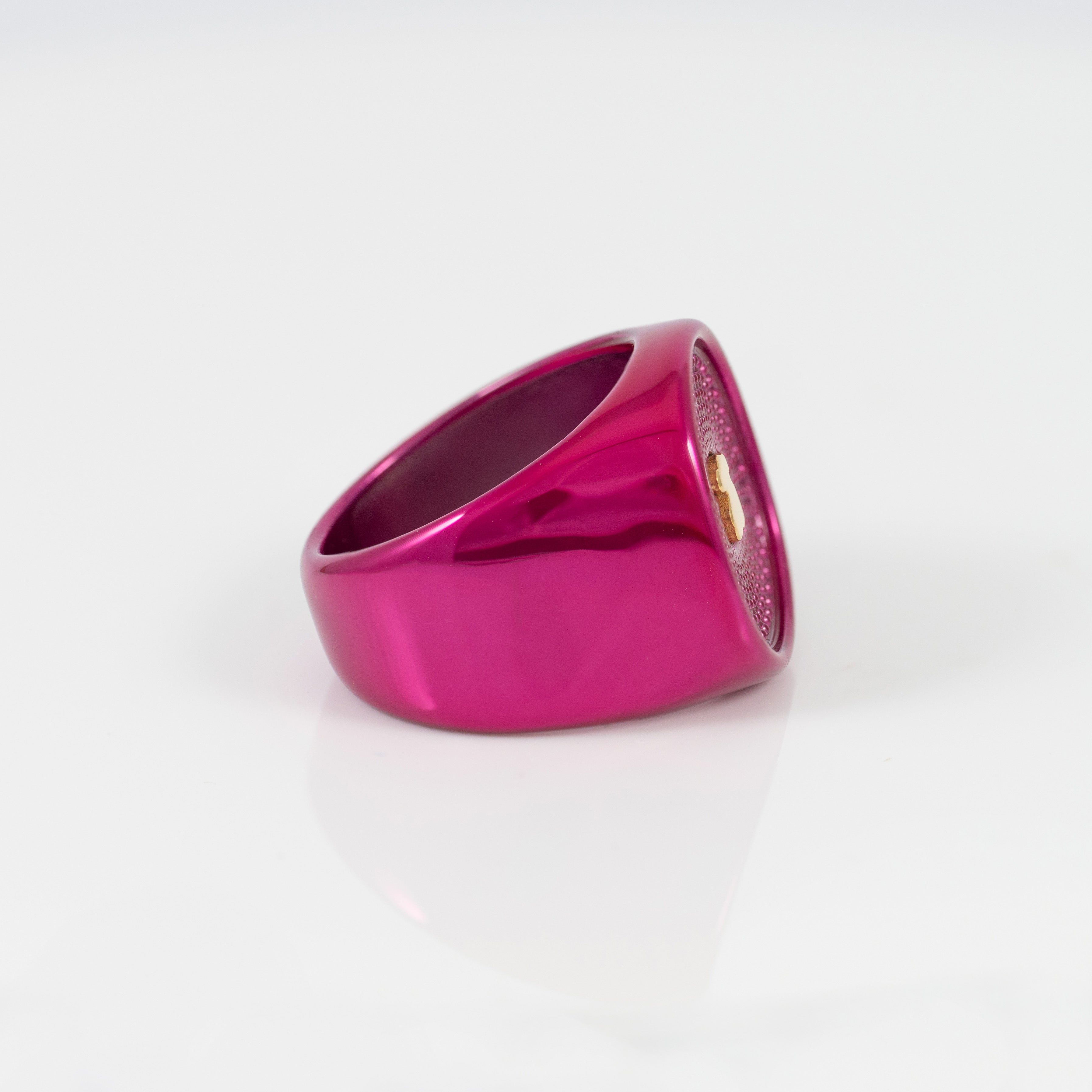 Anillo Tous en plata 925 color fucsia Oursin