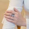 Anillo Tous en plata 925 con gemas Join