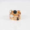 Anillo Tous en plata vermeil rosa con gemas Join