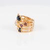 Anillo Tous en plata vermeil rosa con gemas Join