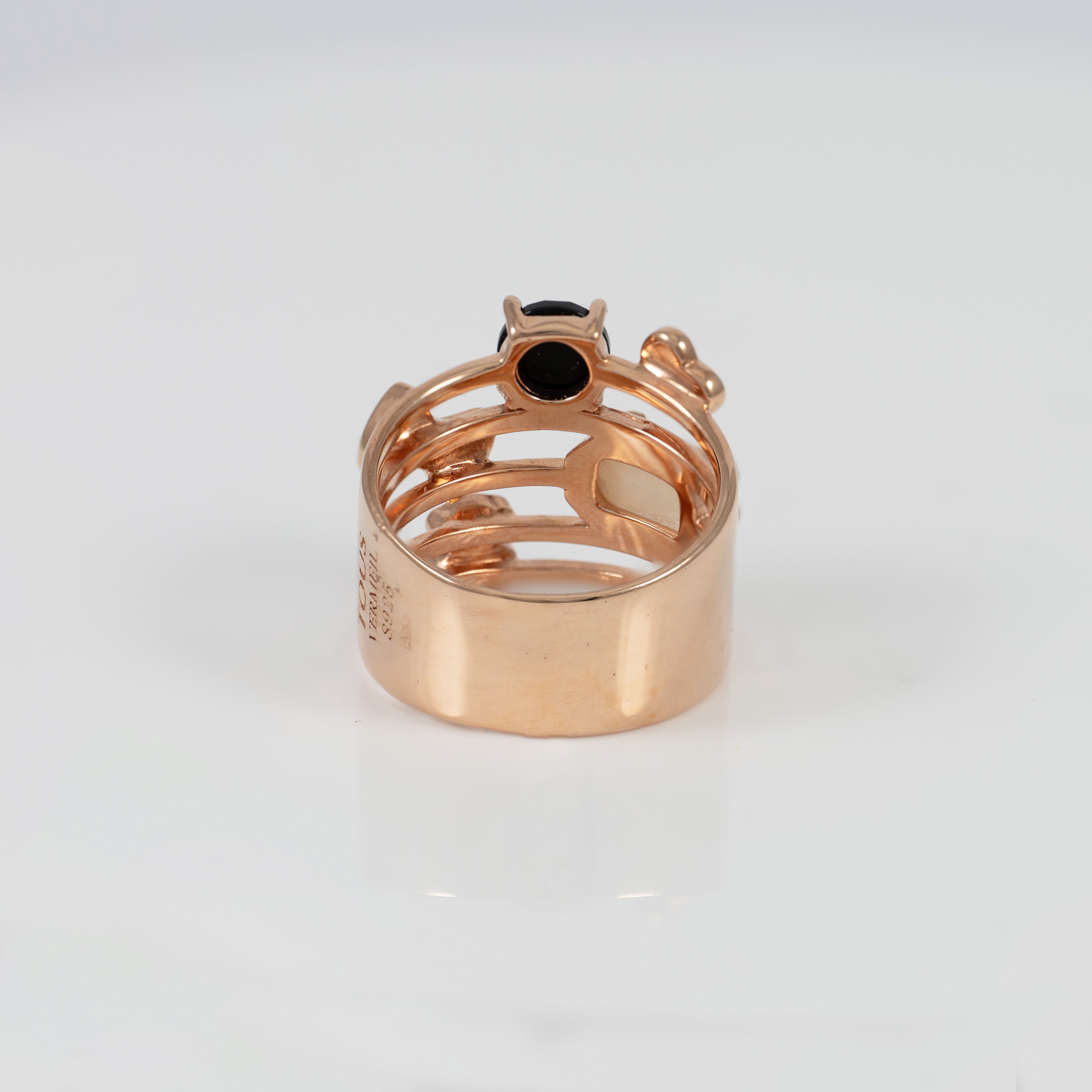 Anillo Tous en plata vermeil rosa con gemas Join