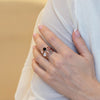 Anillo Tous en plata vermeil rosa con gemas Join