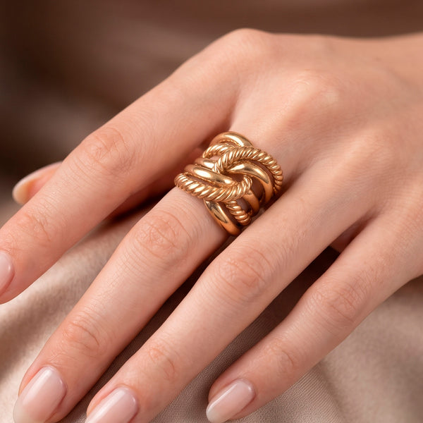 Anillo  Aristocrazy Mimbratta en plata vermeil