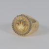 Anillo corona de oro 18k 750