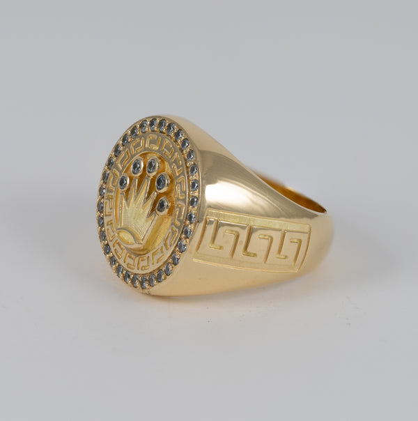 Anillo corona de oro 18k 750