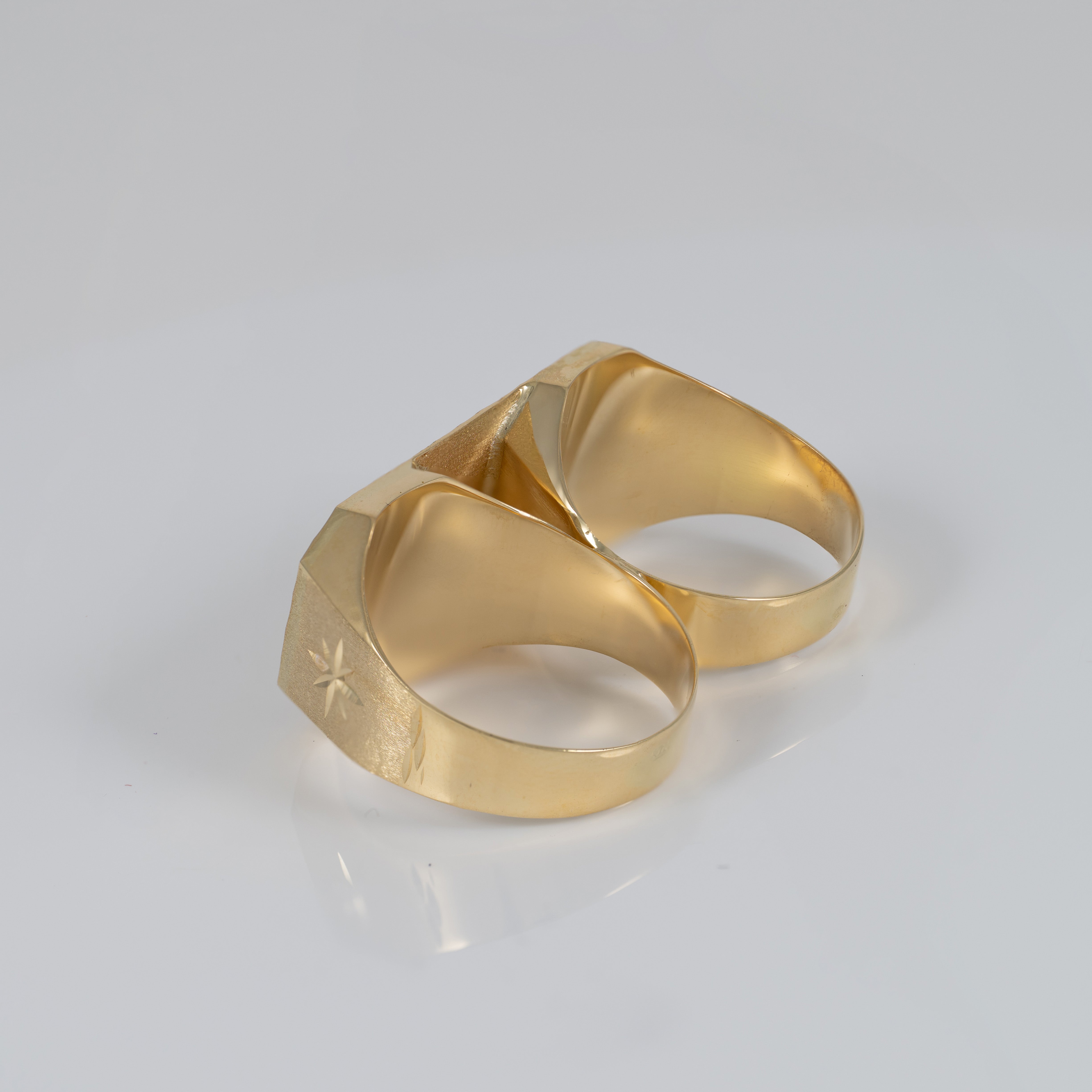 Anillo 2 dedos de oro 18k 750