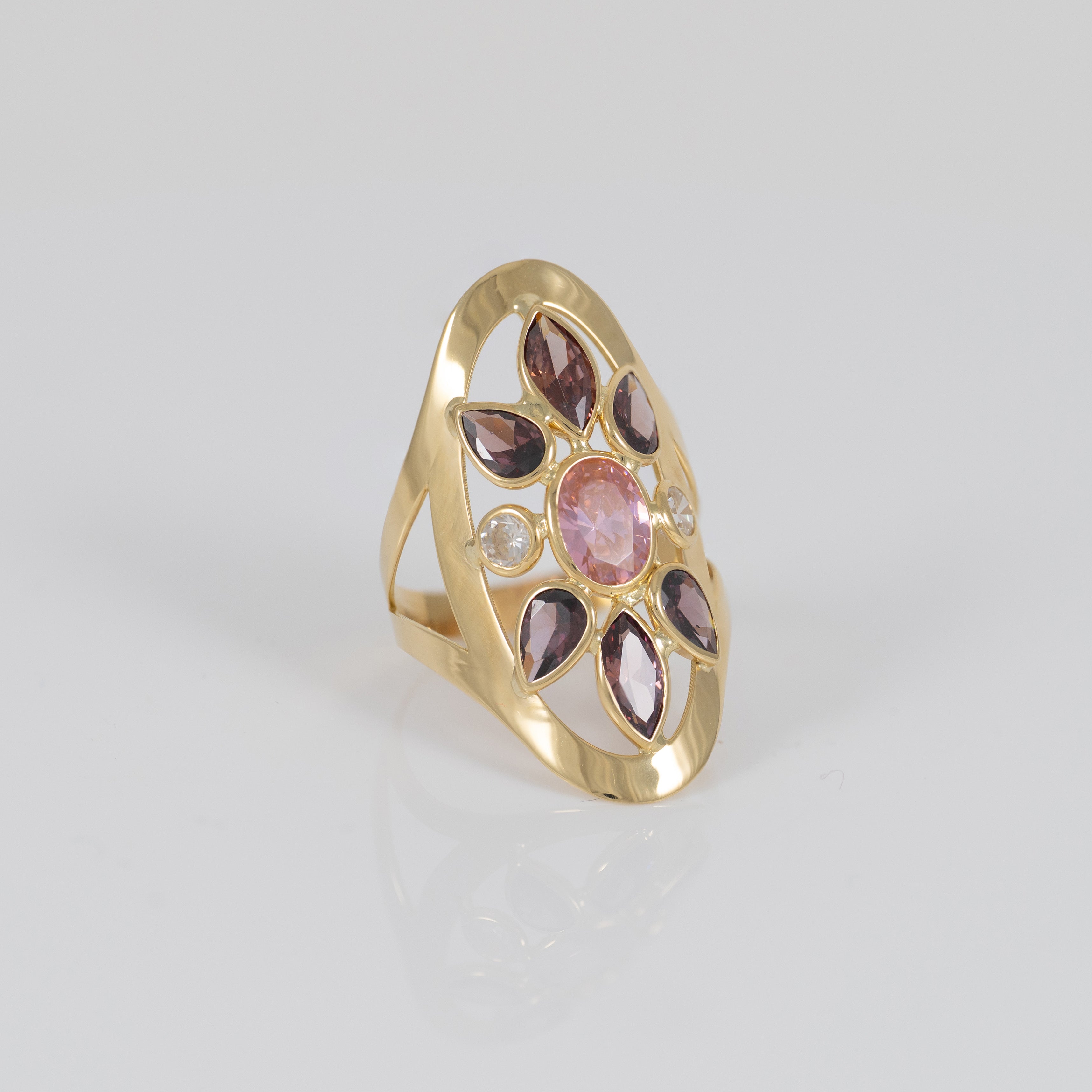 Anillo lanzadera de oro 18k 750