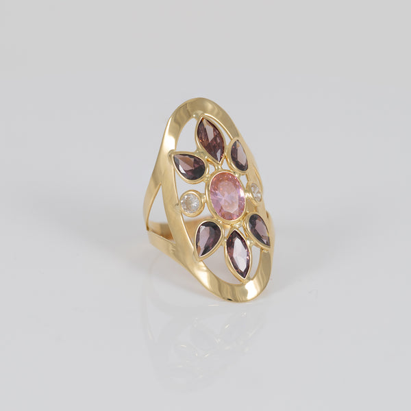 Anillo lanzadera de oro 18k 750
