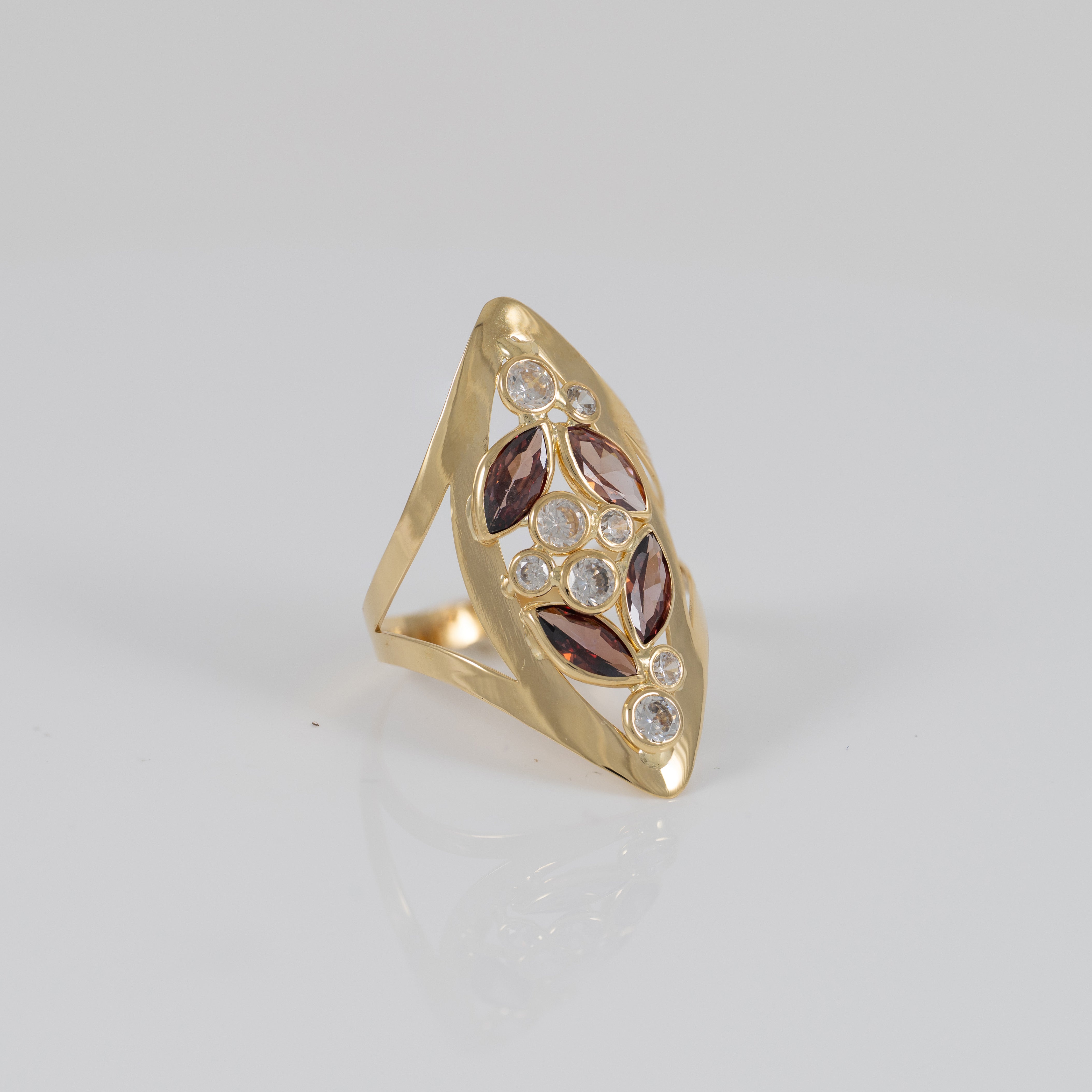 Anillo lanzadera de oro 18k 750