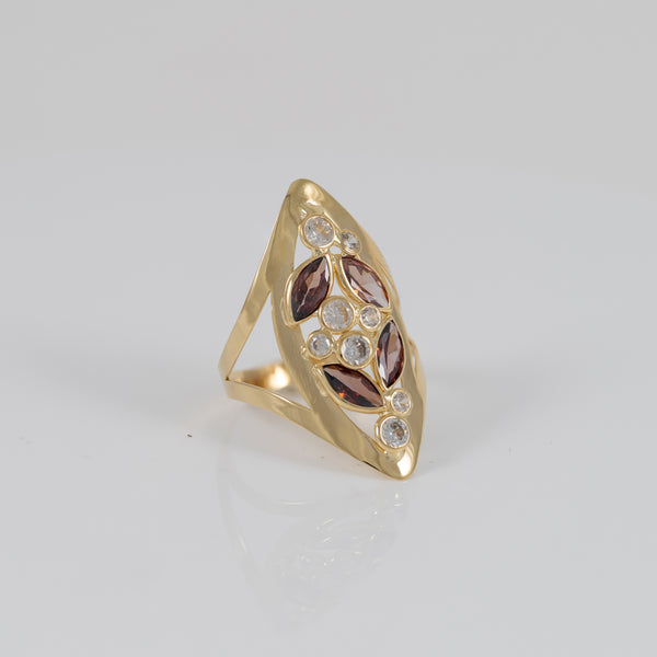 Anillo lanzadera de oro 18k 750
