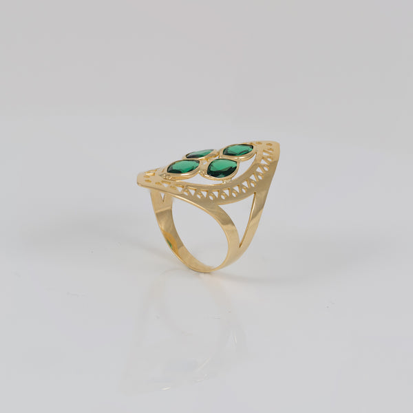 Anillo lanzadera de oro 18k 750