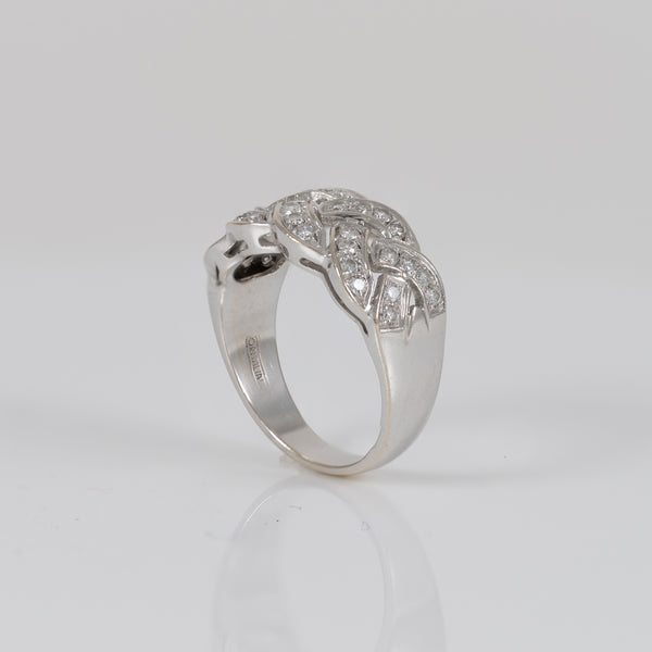 Anillo oro blanco 18k con brillantes