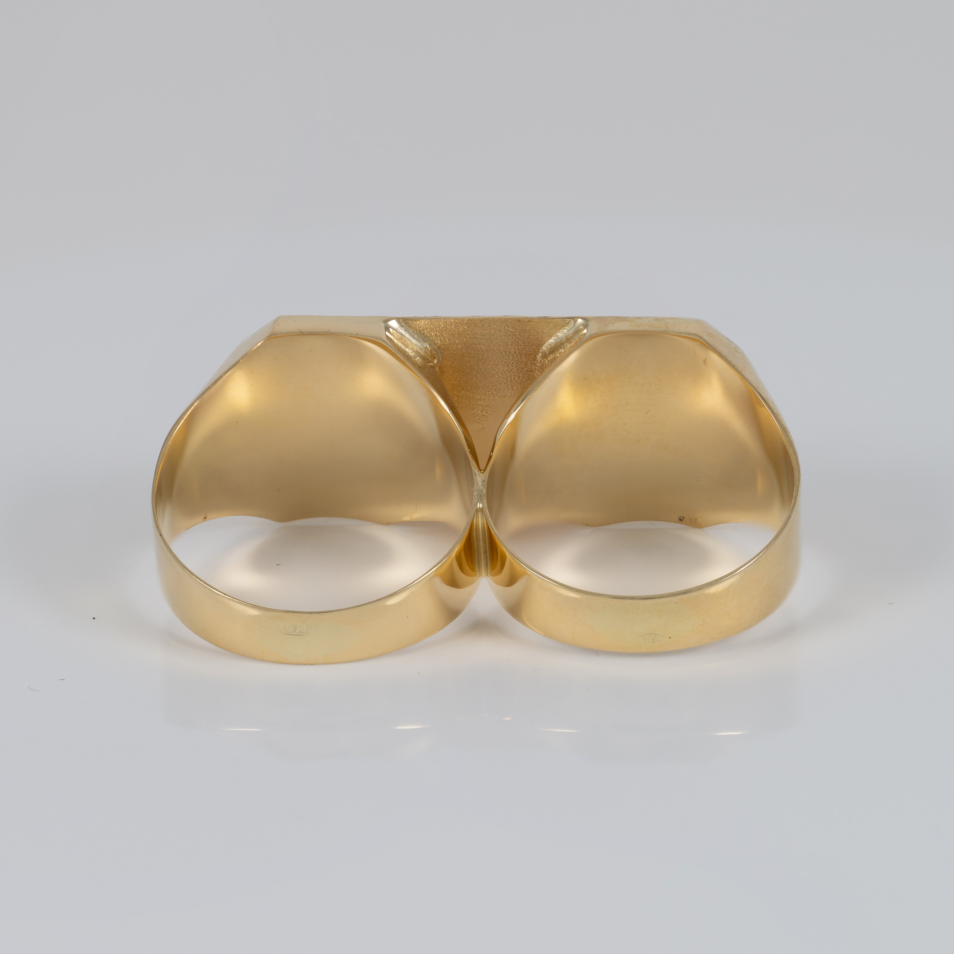 Anillo 2 dedos de oro 18k 750