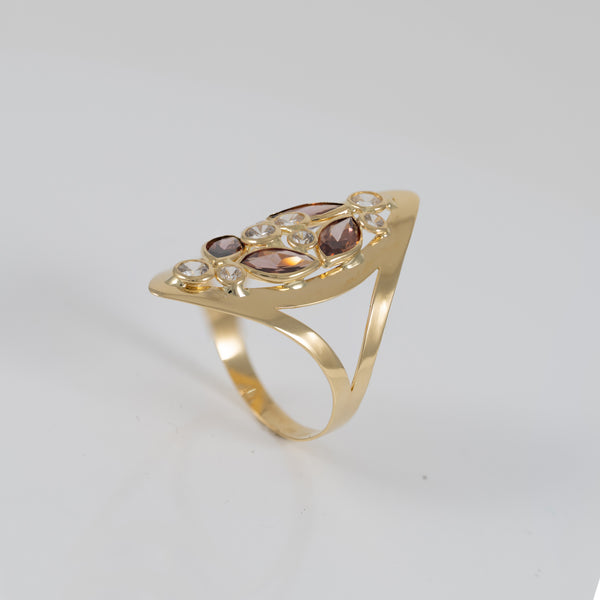 Anillo lanzadera de oro 18k 750