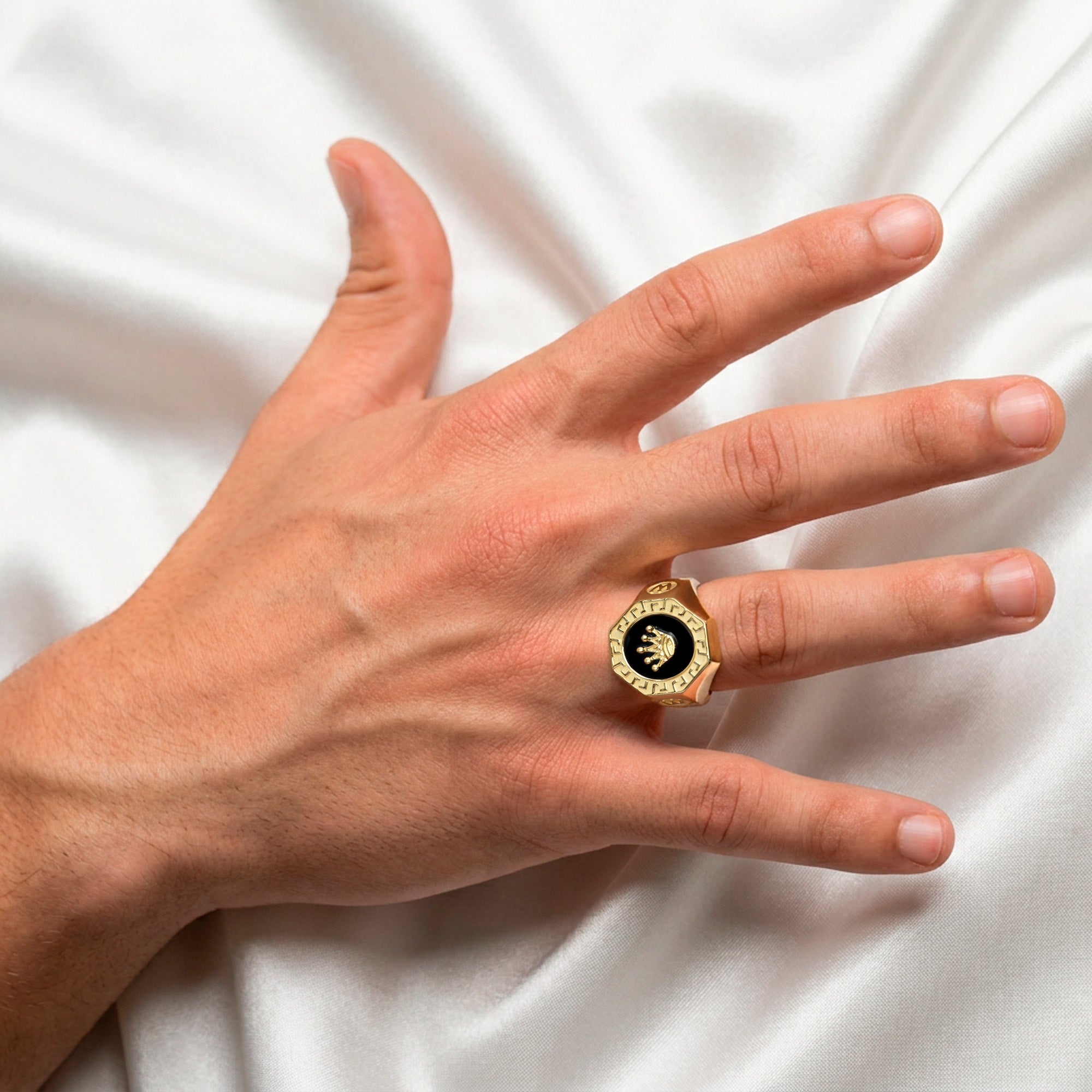 Anillo corona de oro 18k 750