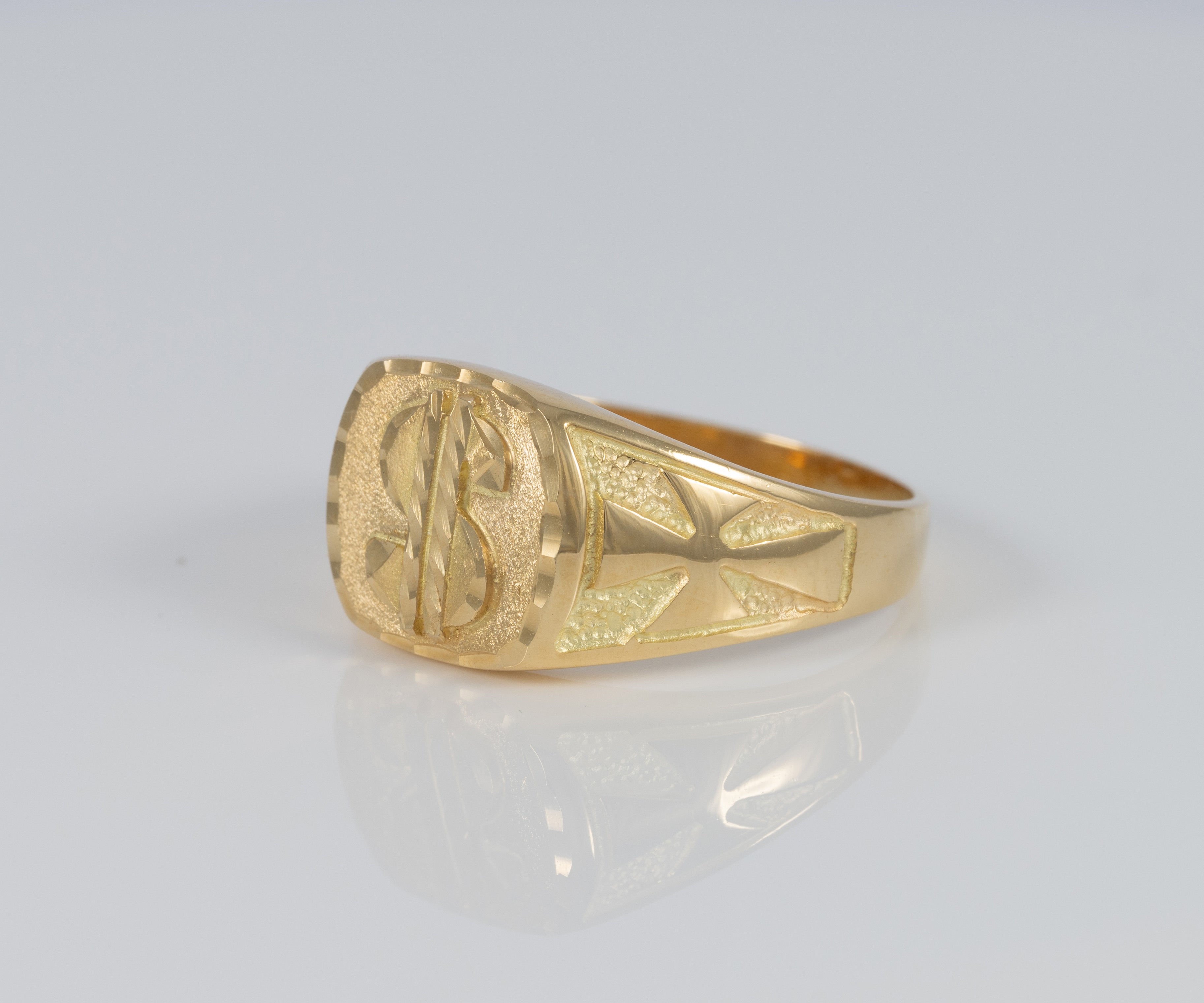 Anillo Dólar de oro amarillo 18k