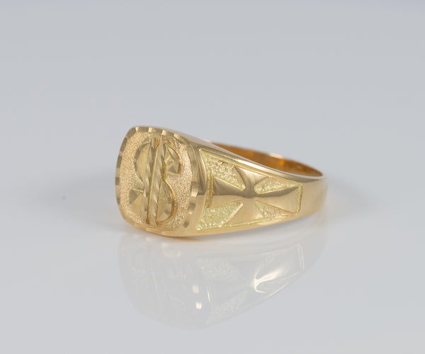 Anillo Dólar de oro amarillo 18k