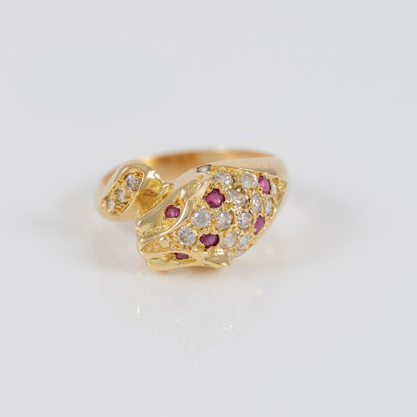Anillo pantera oro 18k 750