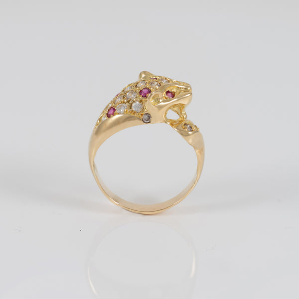 Anillo pantera oro 18k 750