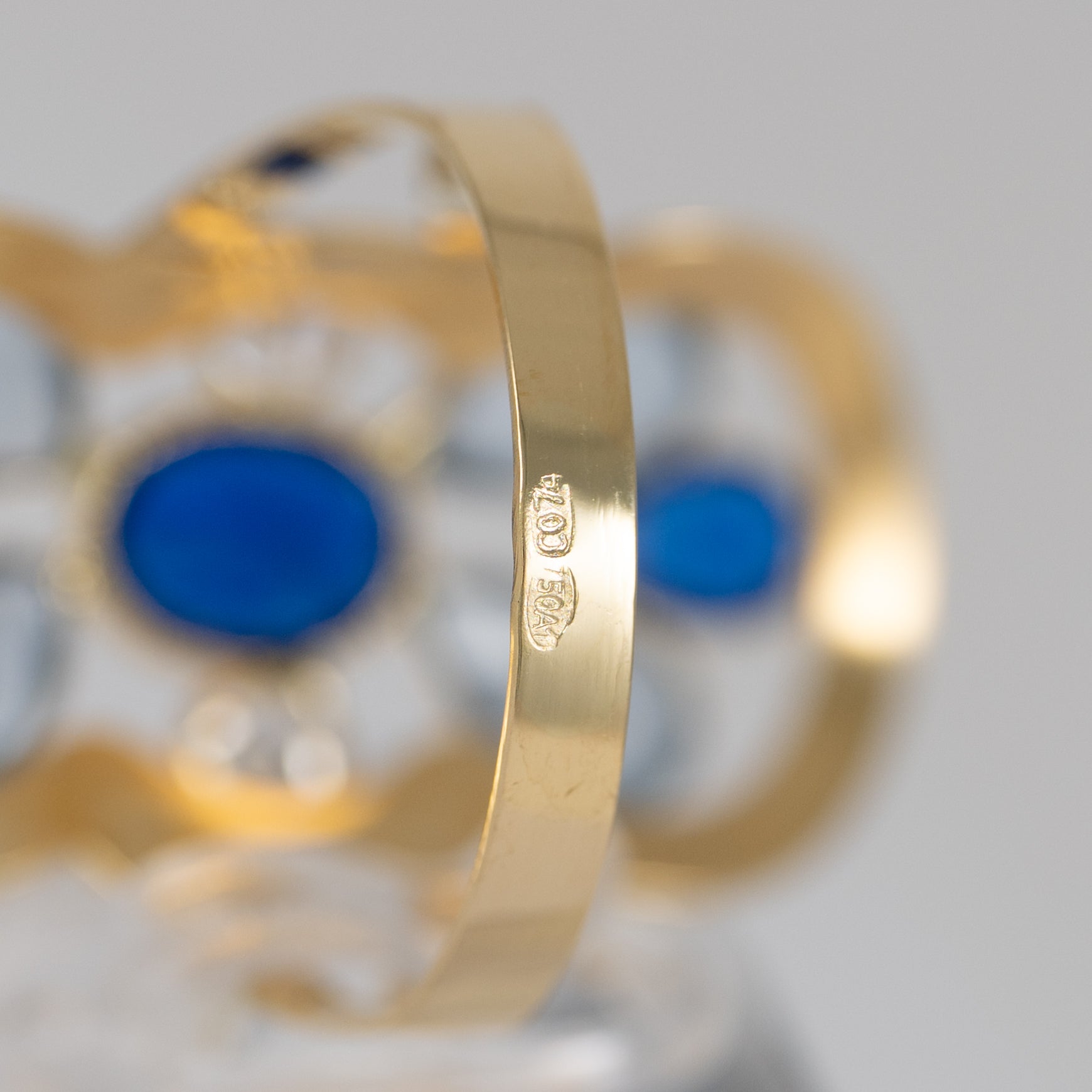 Anillo lanzadera de oro 18k 750