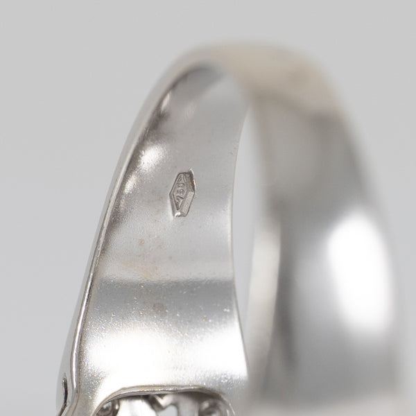 Anillo oro blanco 18k con brillantes