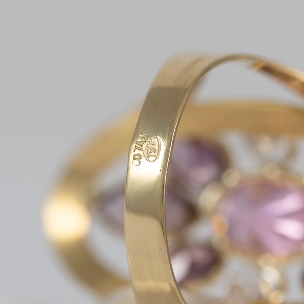 Anillo lanzadera de oro 18k 750