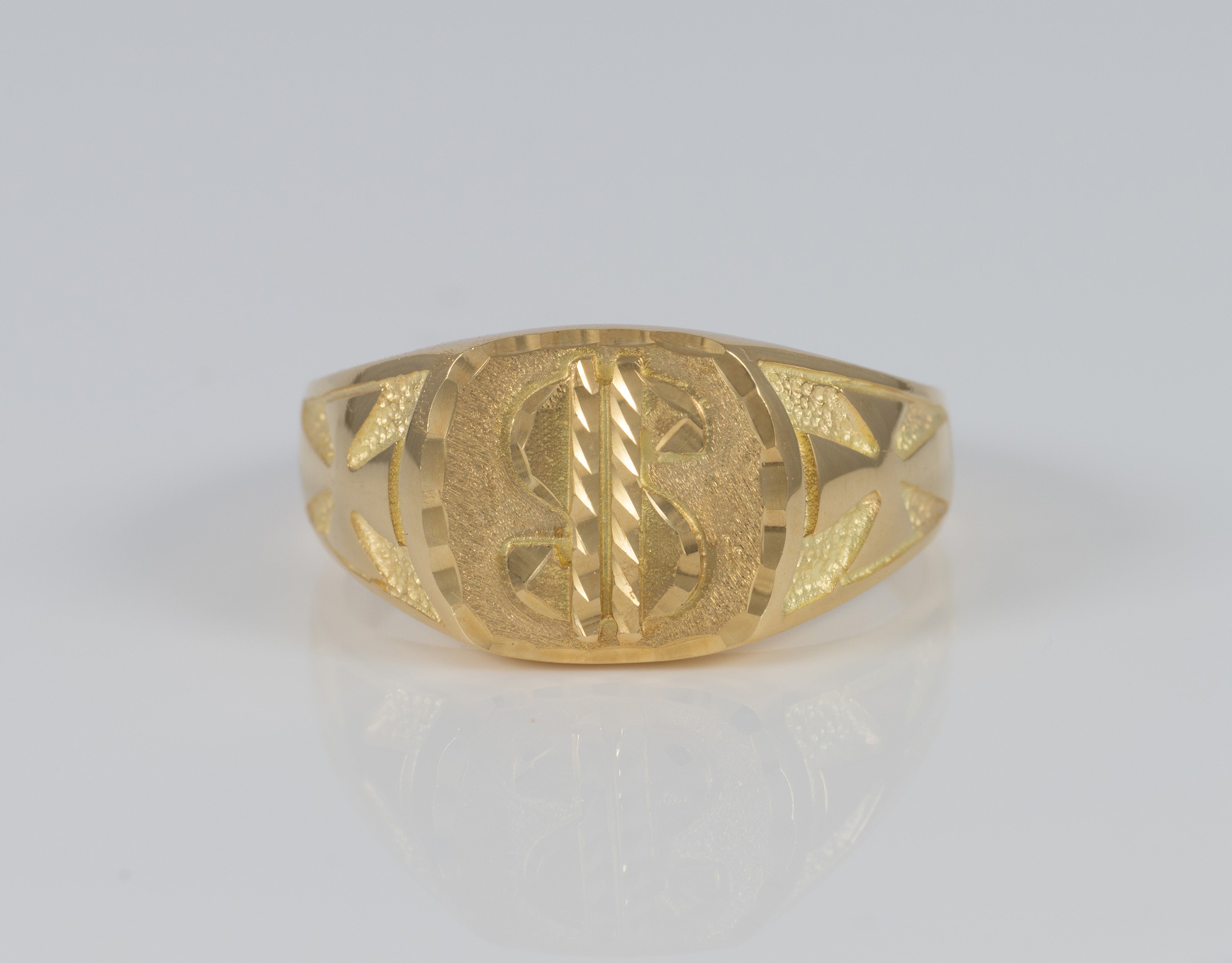 Anillo Dólar de oro amarillo 18k