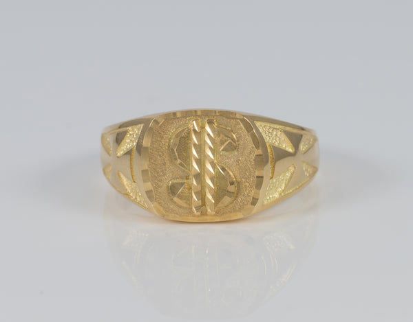 Anillo Dólar de oro amarillo 18k