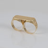 Anillo 2 dedos de oro 18k 750