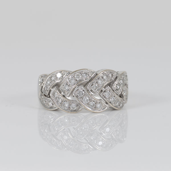Anillo oro blanco 18k con brillantes