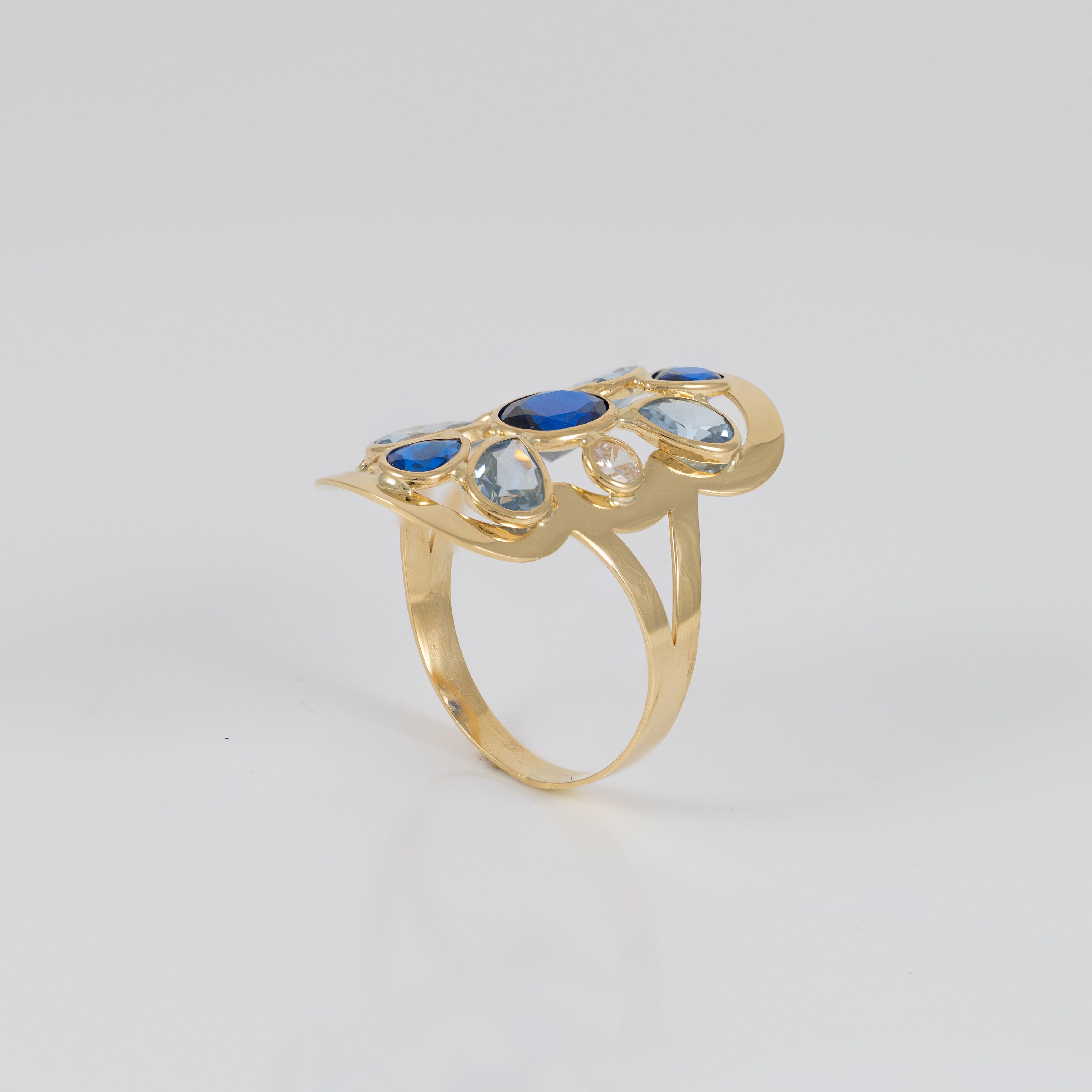 Anillo lanzadera de oro 18k 750