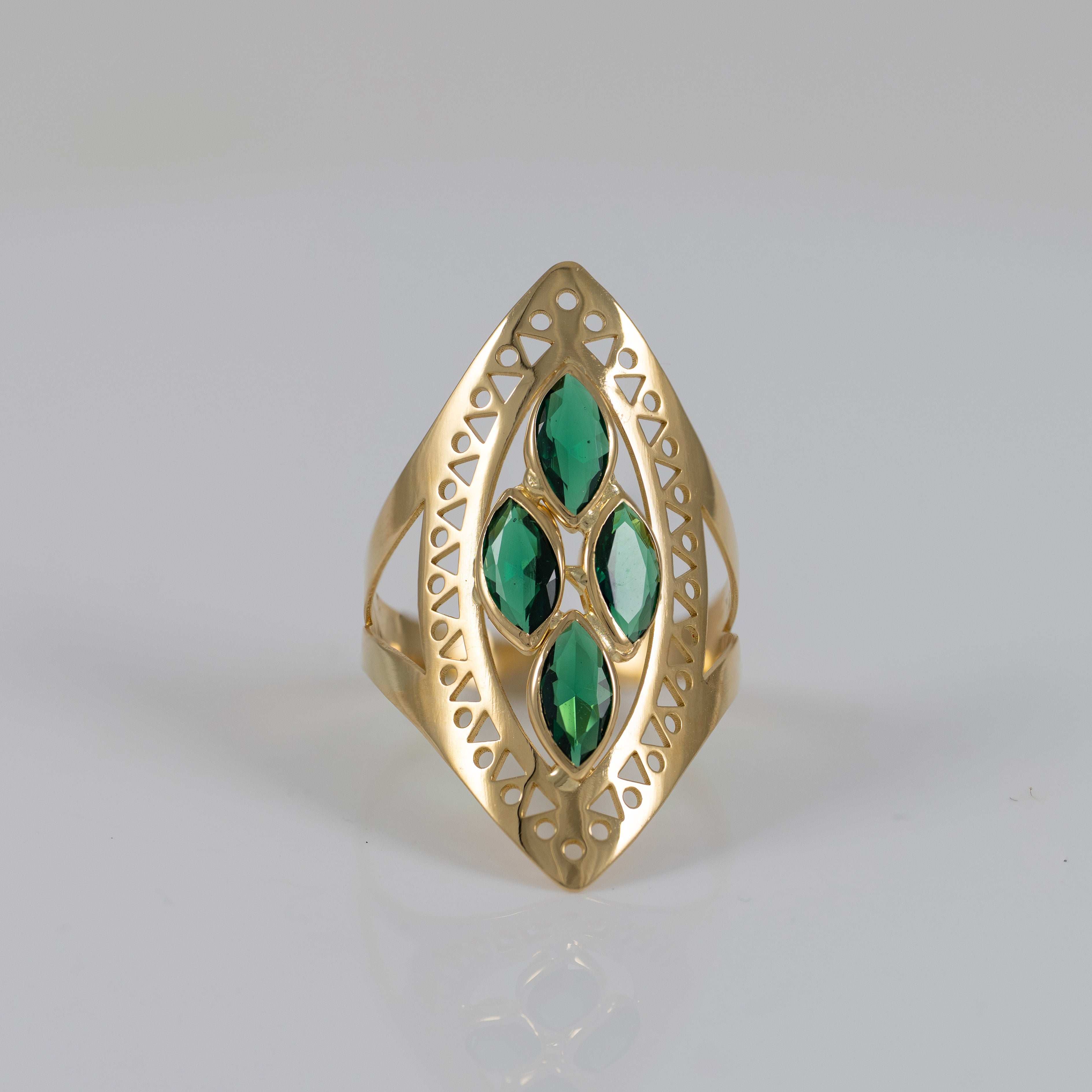 Anillo lanzadera de oro 18k 750