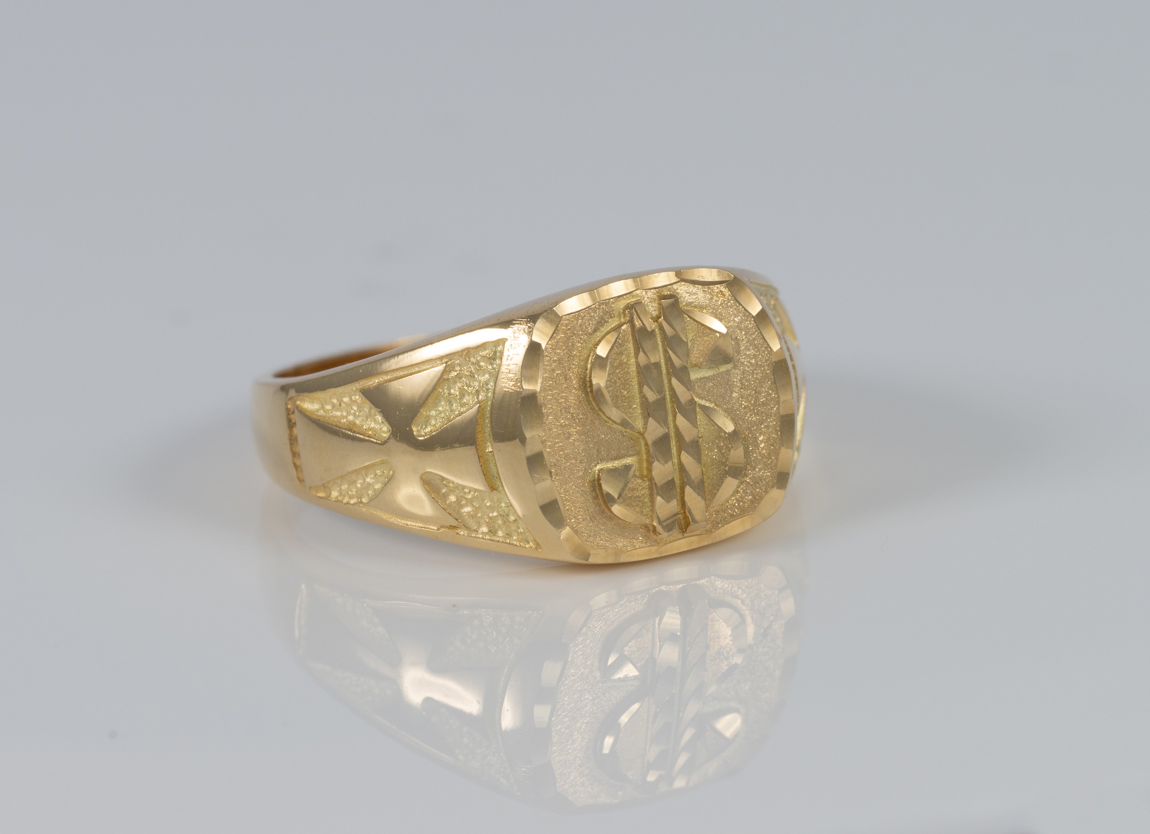 Anillo Dólar de oro amarillo 18k